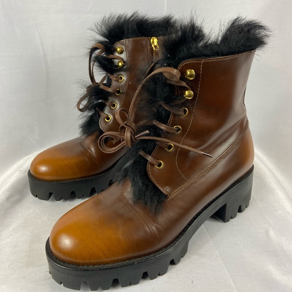 Prada Fur patent leather Boots EU36/US6 - Picture 1 of 8
